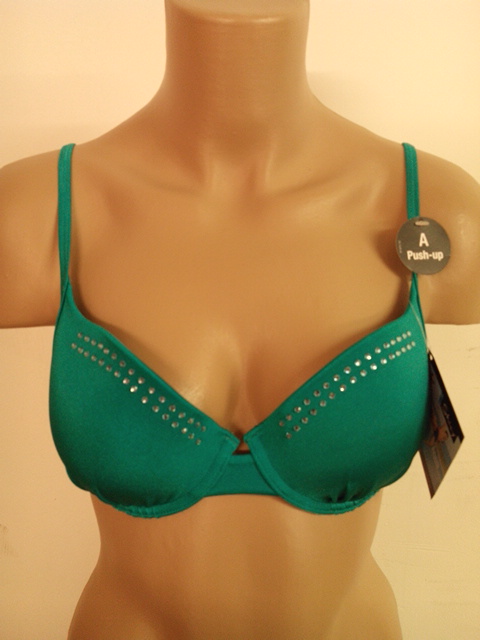 E-Cup 90 A Bikini Oberteil Zanzibar Sapph schwarz Bügel Triangel Monokini 75
