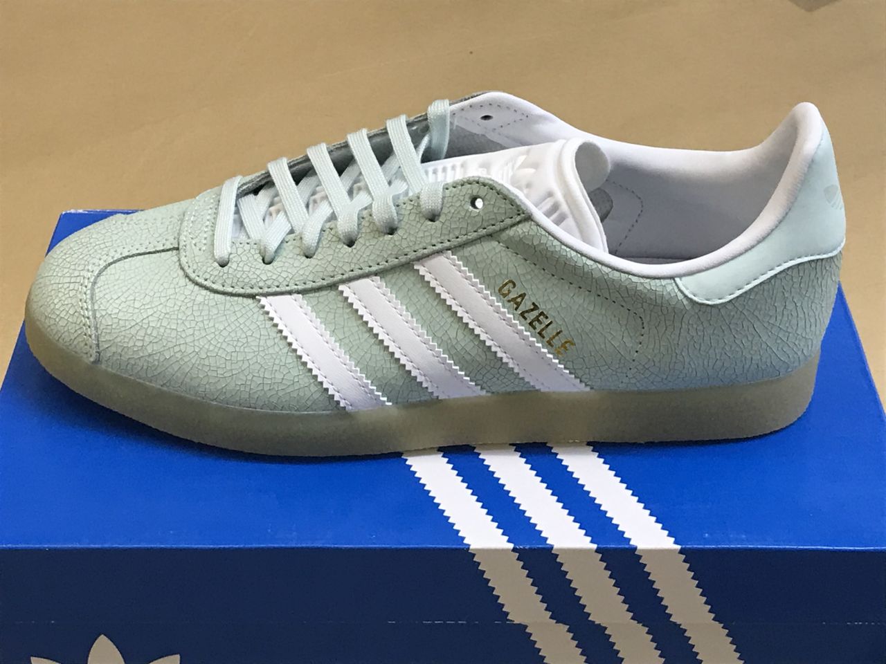 Adidas Gazelle W Damen Originals Schuhe Sneaker Leder Oldschool Grun Cg6064 Ebay